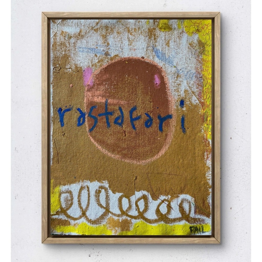 Rastafari Original Abstract Painting Oman Hosea Canvas 11x14 Modern Wall Art